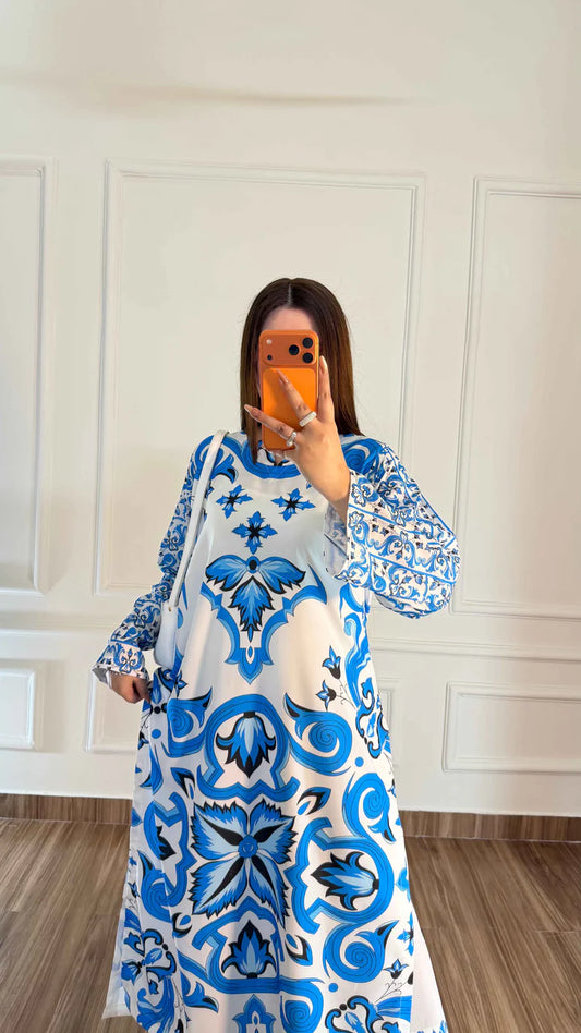 HANIA AMIR VIRAL KAFTAN -UNSTICHED 2pcs CO-ORD-SETS