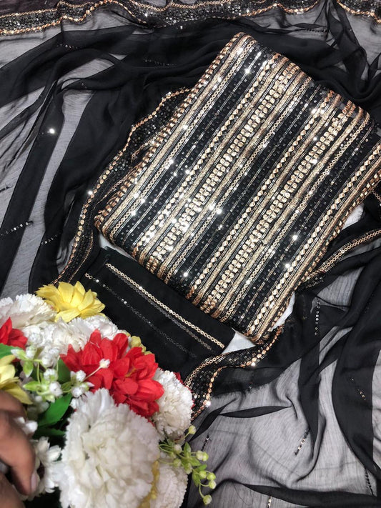 3PEC SEQUENCE CHIFFON (BLACK)