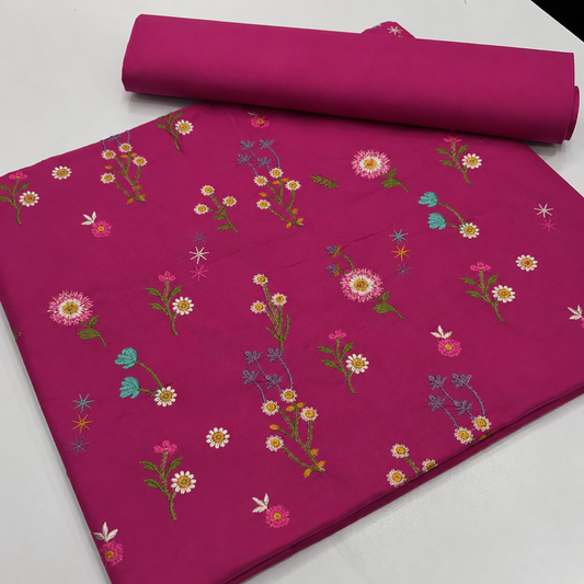 Pure lawn embroidered 2pcs