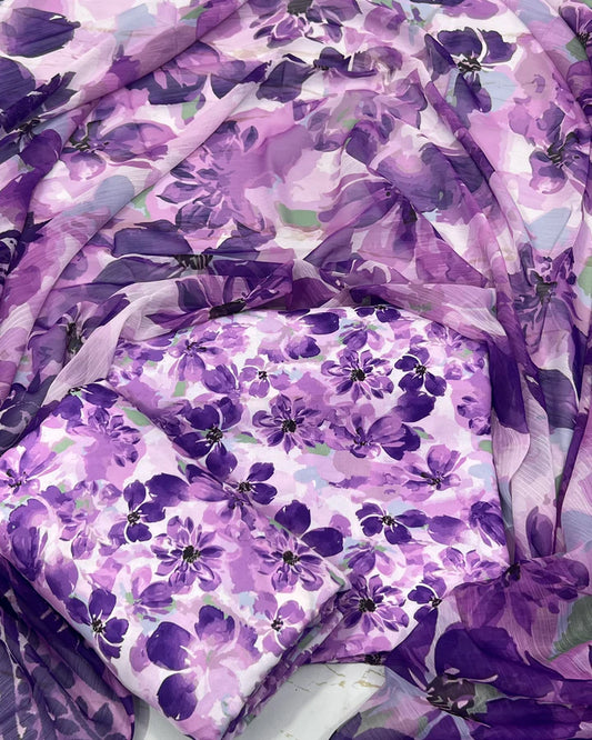 PRINTED SWISS LAWN 3PCS (purple whisper)