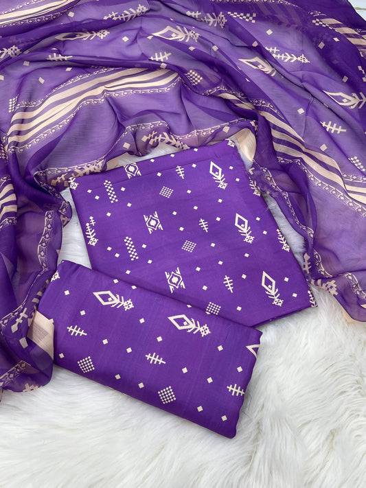PRINTED SWISS LAWN 3PCS(arow)