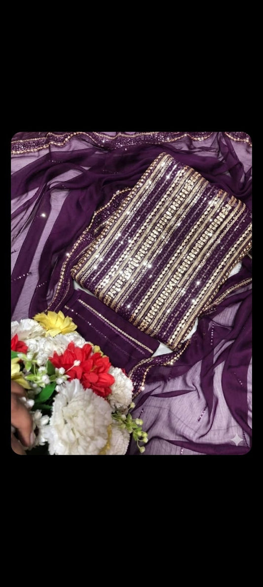 3PEC SEQUENCE CHIFFON (PURPLE)
