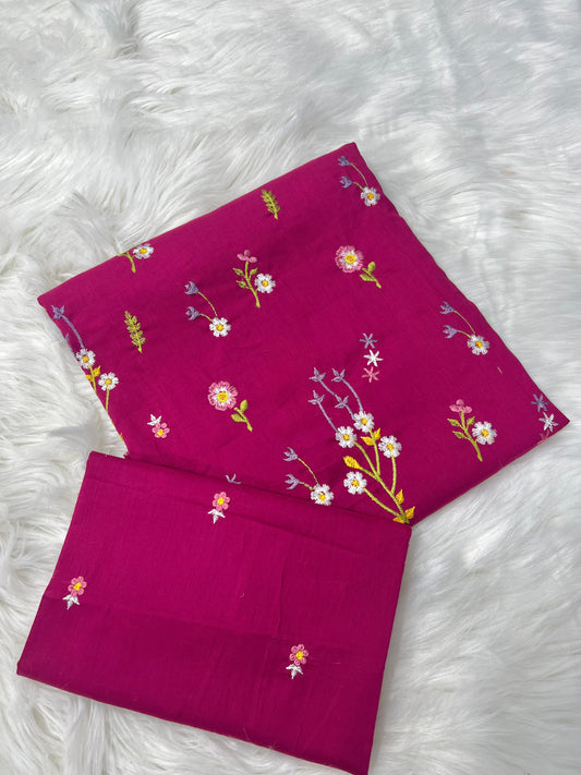Pure lawn embroidered 2pcs