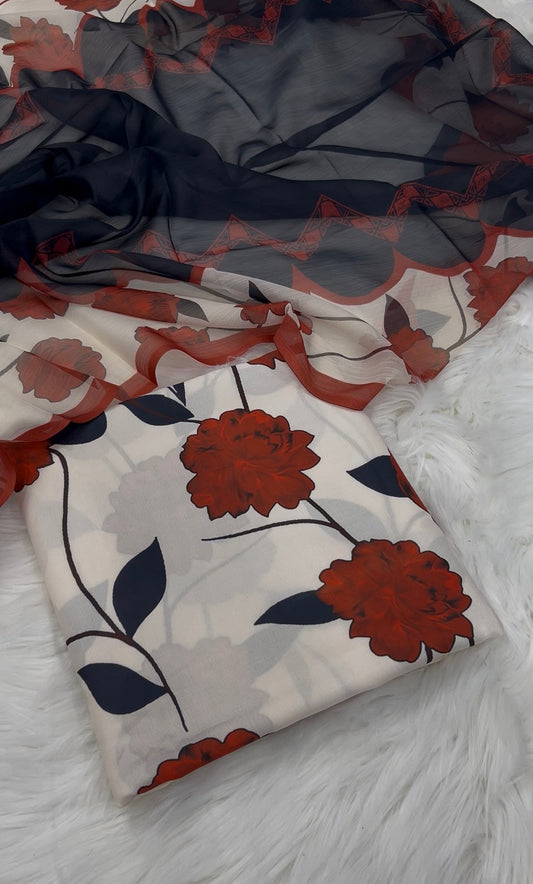 SAYA PRINTED SWISS LAWN 3PCS(lulusar)