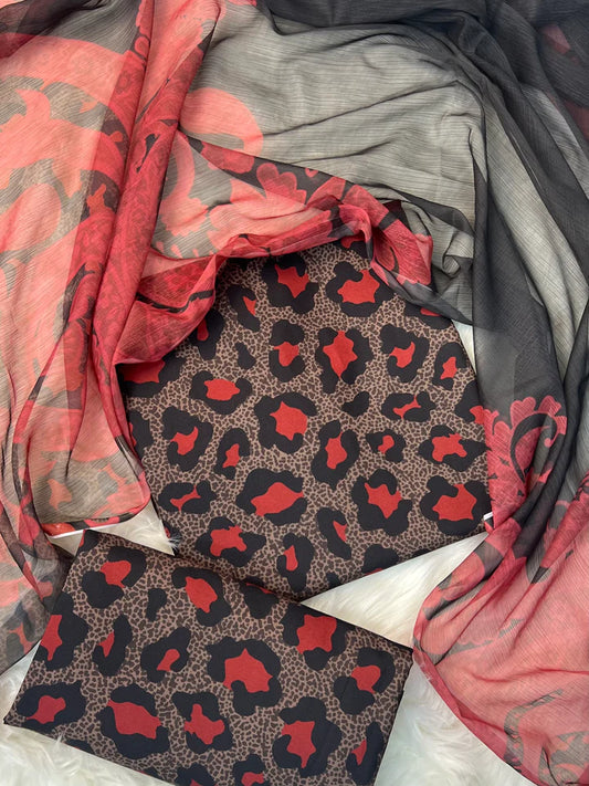 PRINTED SWISS LAWN 3PCS (b-cheetah)
