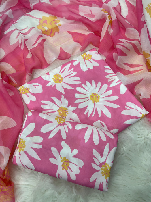 SAYA PRINTED SWISS LAWN 3PCS(pink floral)
