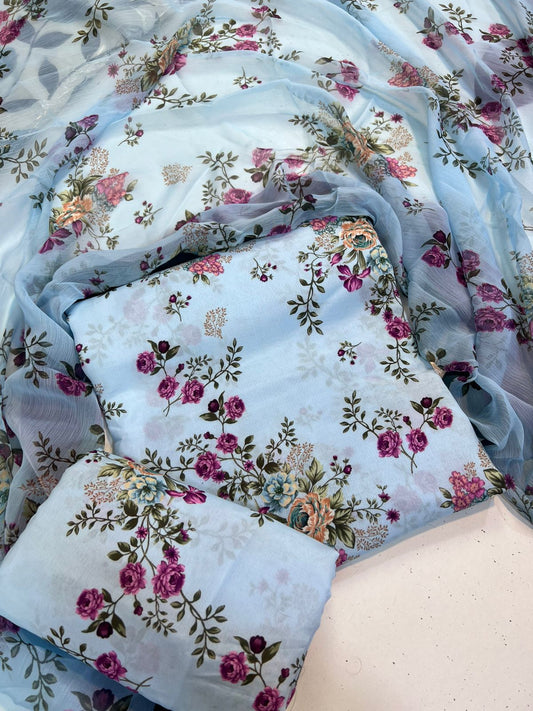 PRINTED SWISS LAWN 3PCS (Asmani)